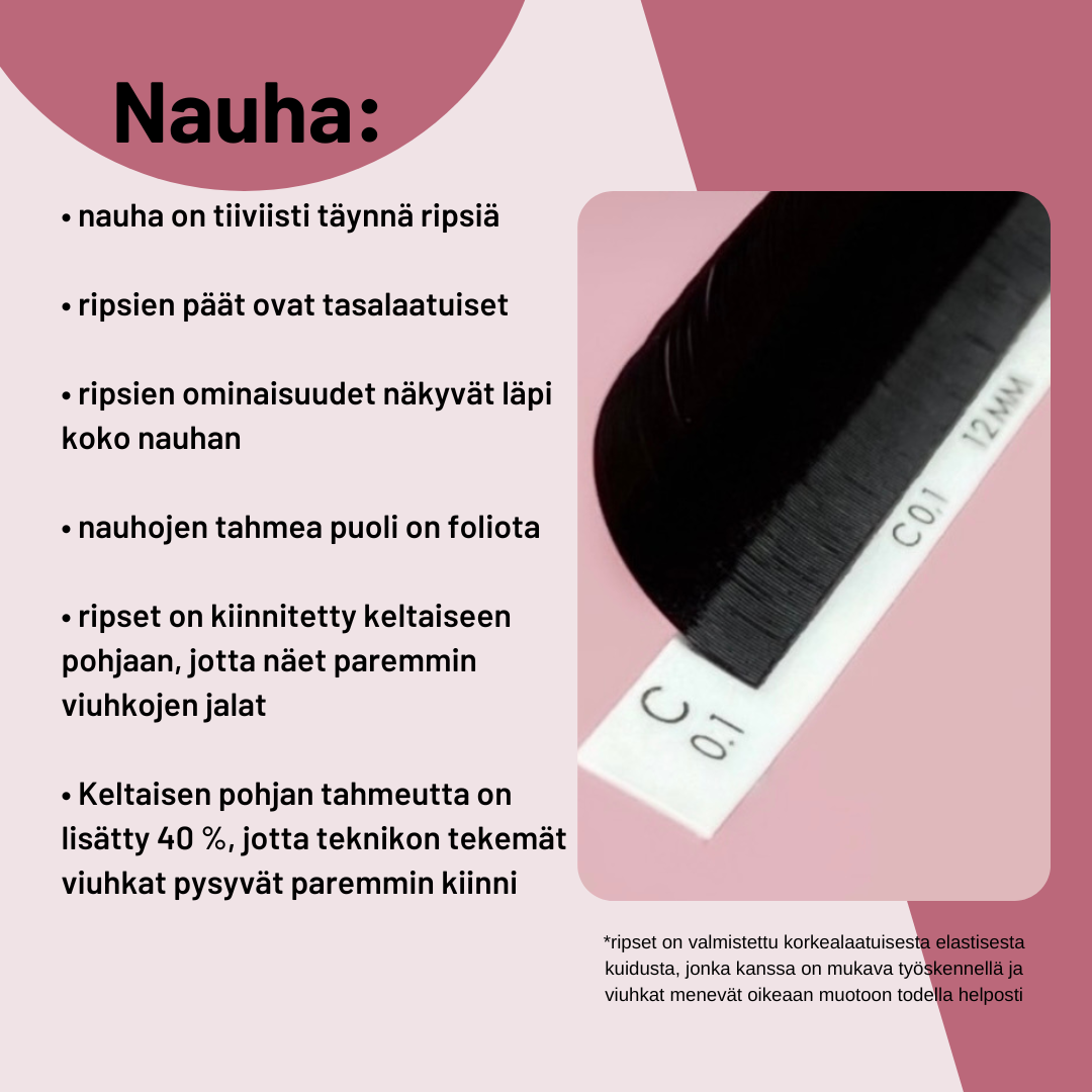 Musta, yksi pituus (L/L soft/M), 28 riviä